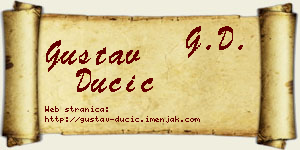 Gustav Dučić vizit kartica
